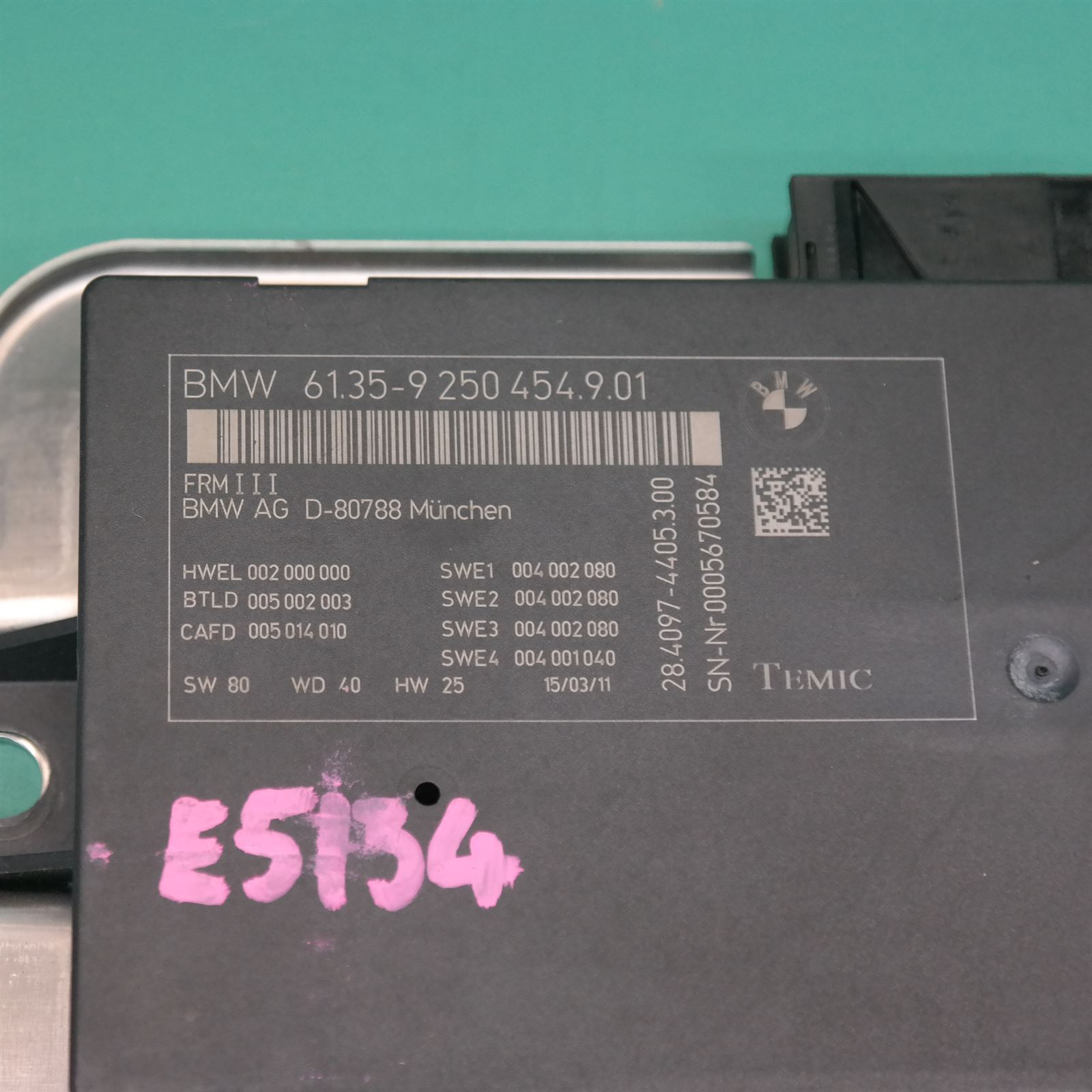 ECU F10 # Footwell Module # (947) *61-25* FRM III 3 ECU F10 # Footwell Module # (947) *61-25* FRM III - Image 3