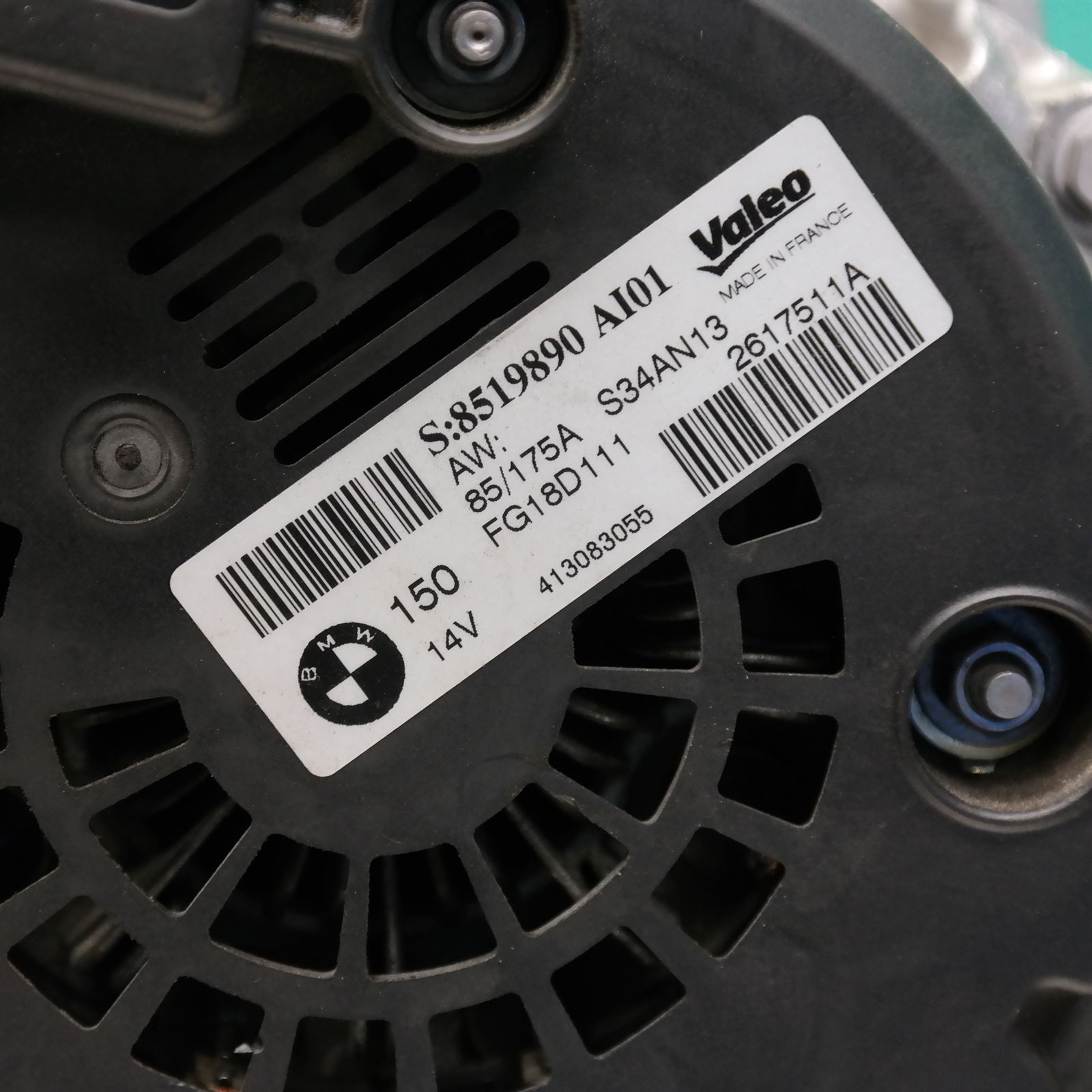 2013 BMW 4 SERIES Alternator 12318578608