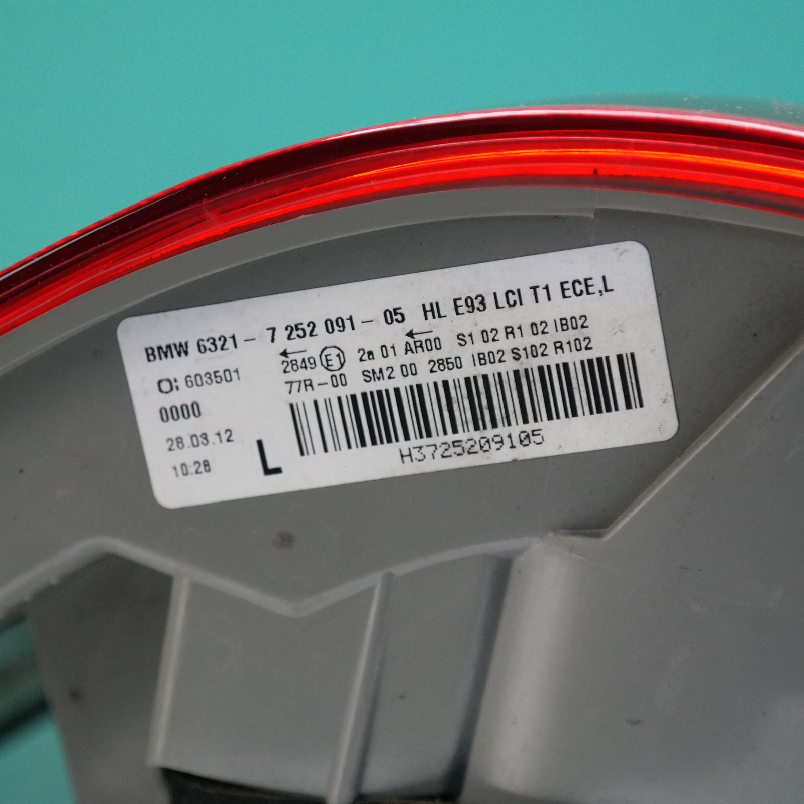 LEFT TAILLIGHT E93, CABRIO, LED TYPE, 03/10-05/13 5 LEFT TAILLIGHT E93, CABRIO, LED TYPE, 03/10-05/13 - Image 5