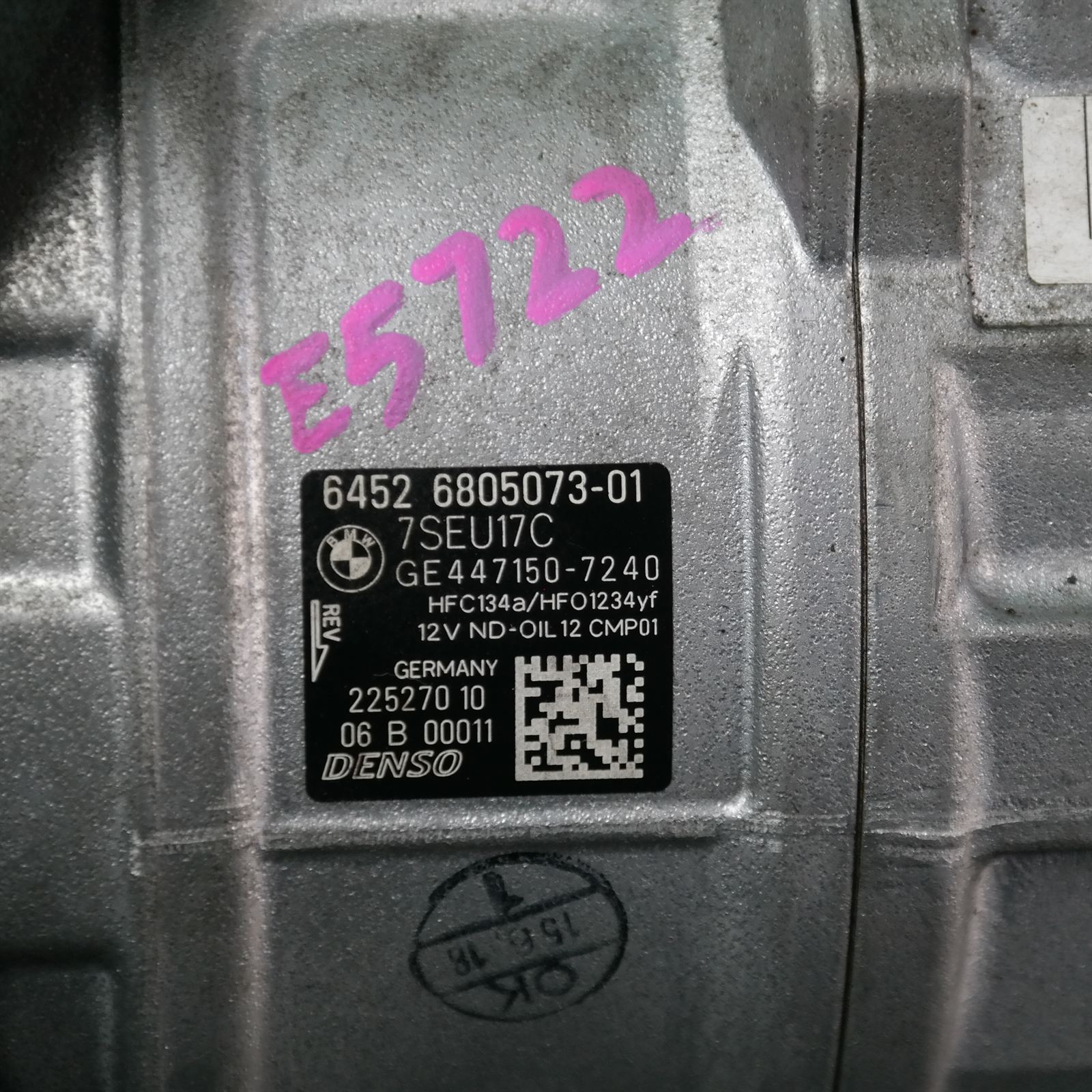 A/C COMPRESSOR F30 (782) *64-50* M3 4 A/C COMPRESSOR F30 (782) *64-50* M3 - Image 4