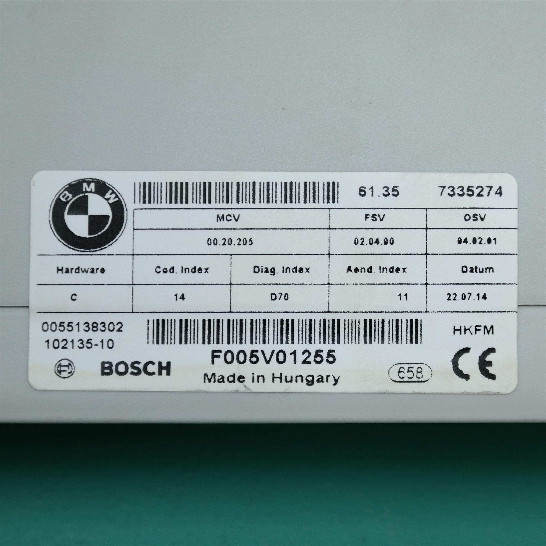 ECU E71 # Tailgate Lift Module # (274) *61-25* 7.335.274 3 ECU E71 # Tailgate Lift Module # (274) *61-25* 7.335.274 - Image 3