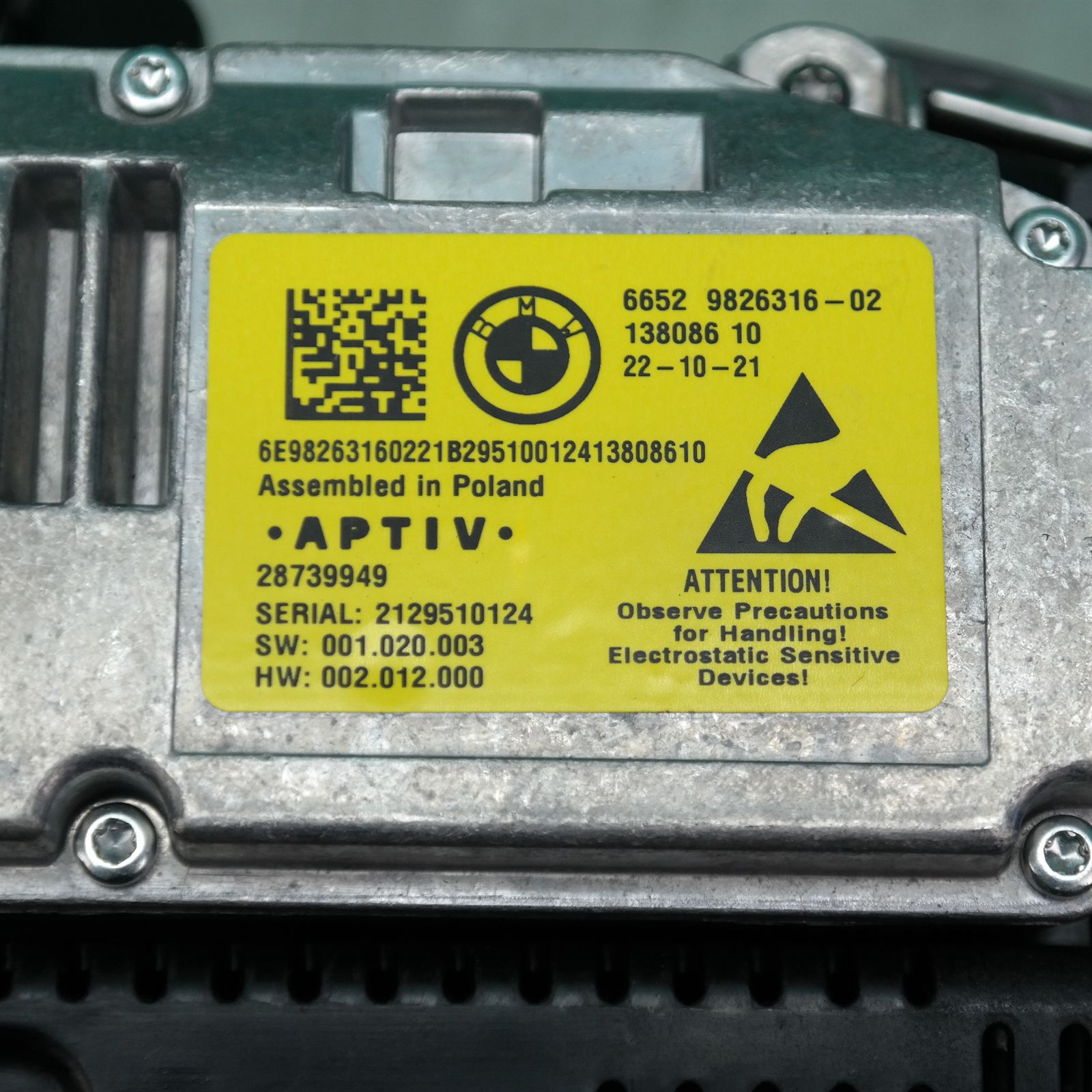 INSTRUMENT CLUSTER INSTRUMENT CLUSTER, PETROL/DIESEL, G30/G31, DIGITAL TYPE, 12.3IN, 01/19-05/23 6 INSTRUMENT CLUSTER INSTRUMENT CLUSTER, PETROL/DIESEL, G30/G31, DIGITAL TYPE, 12.3IN, 01/19-05/23 - Image 6