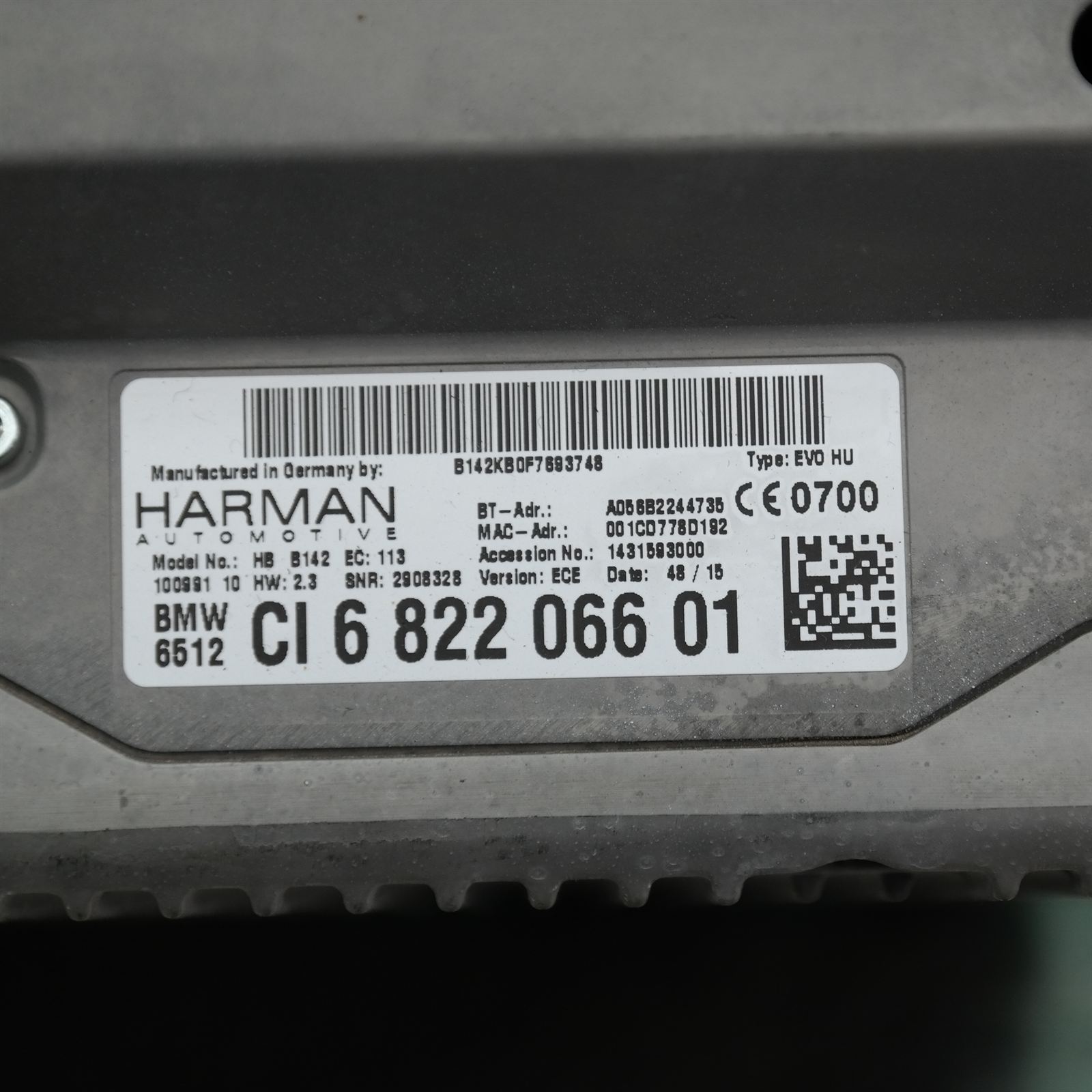 STEREO/HEAD UNIT F32 # Head Unit # NBT EVO (582) *65-50* 5 STEREO/HEAD UNIT F32 # Head Unit # NBT EVO (582) *65-50* - Image 5