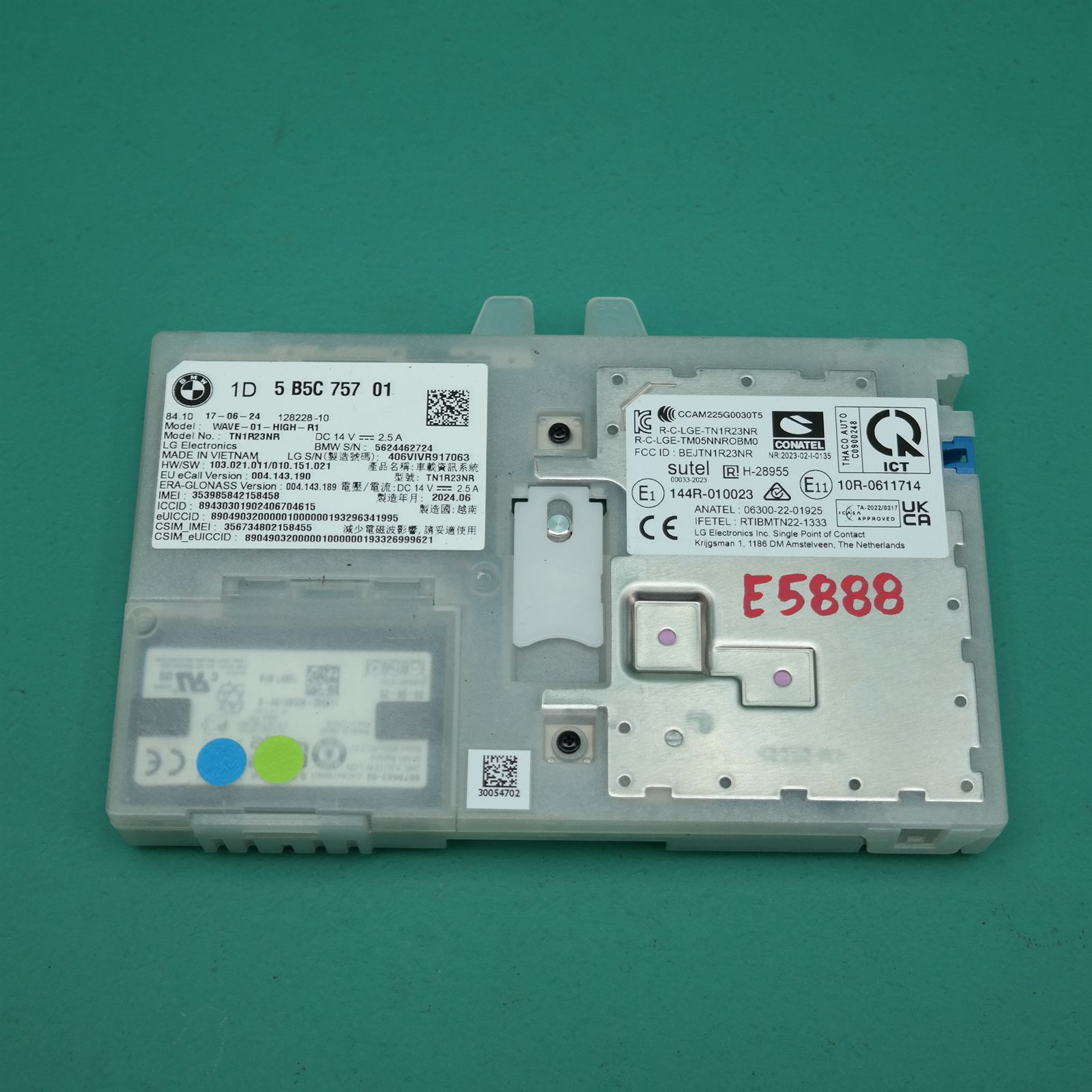 ECU F70 # Telematic Communication Box # (FA5) *84-10* ECU F70 # Telematic Communication Box # (FA5) *84-10*