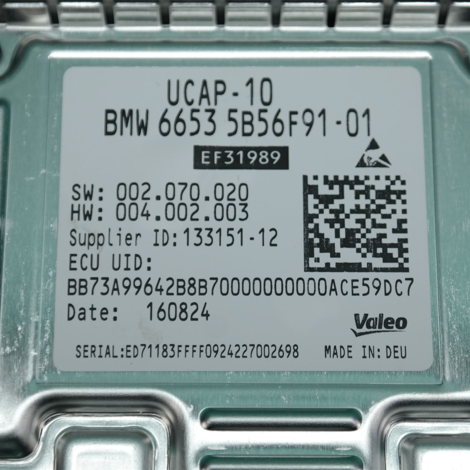 ECU F70 # Camera ECU # Automated Parking (BE5) *66-30* 3 ECU F70 # Camera ECU # Automated Parking (BE5) *66-30* - Image 3