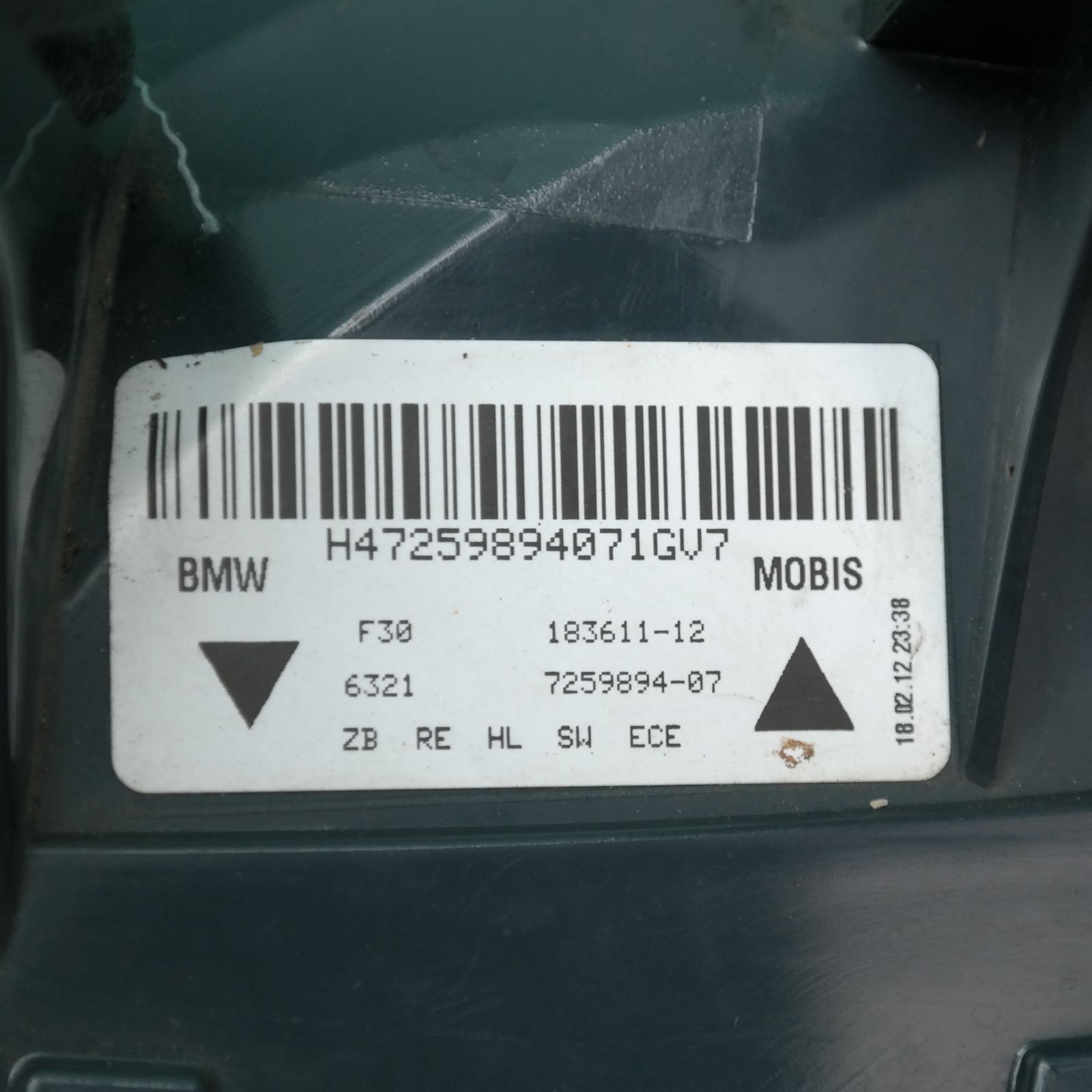 RIGHT TAILLIGHT F30/F80, NON LED TYPE, 11/11-05/15 6 RIGHT TAILLIGHT F30/F80, NON LED TYPE, 11/11-05/15 - Image 6