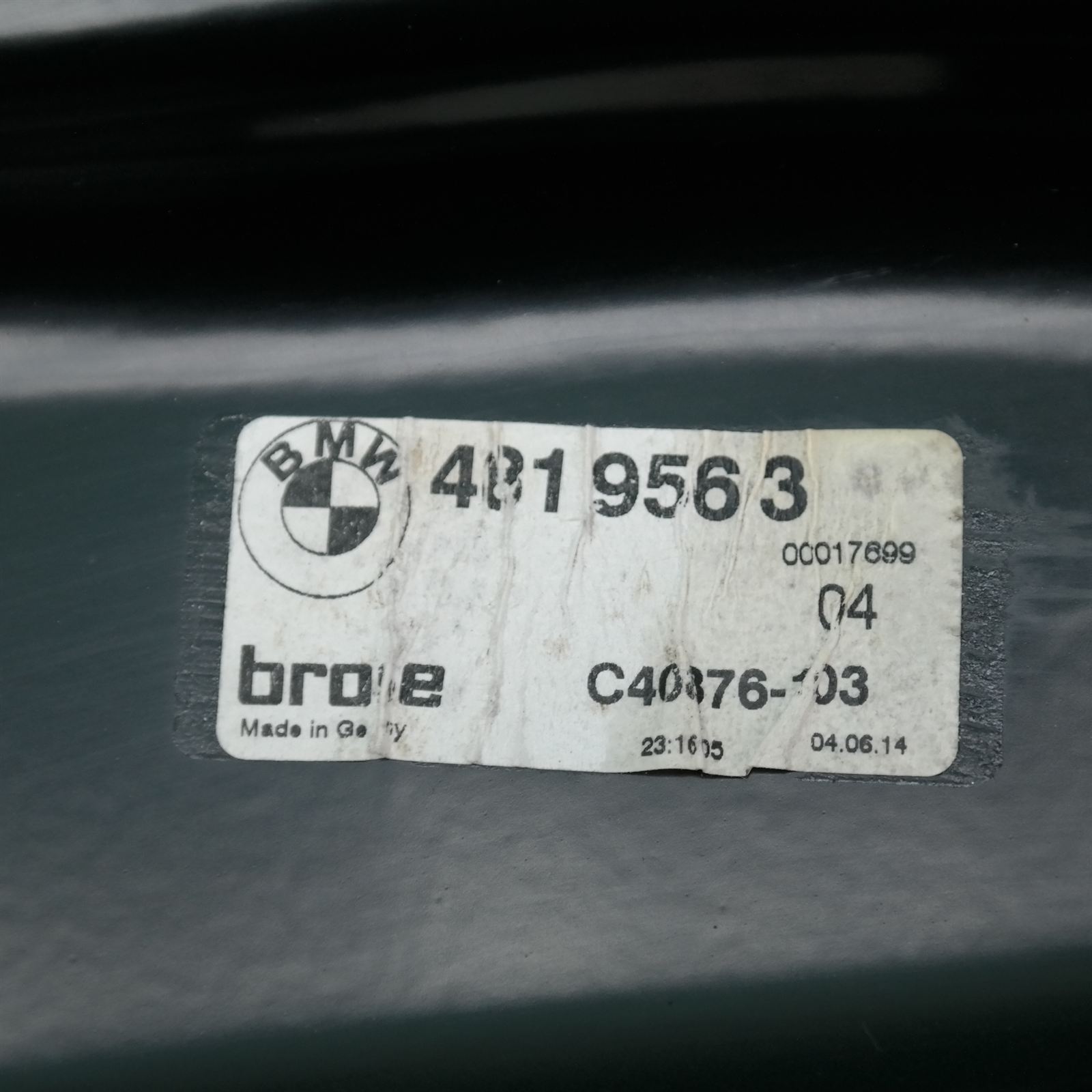 LEFT REAR WND REG/MOTOR F32 # Cab # (031) (749) *51-12* 4 LEFT REAR WND REG/MOTOR F32 # Cab # (031) (749) *51-12* - Image 4